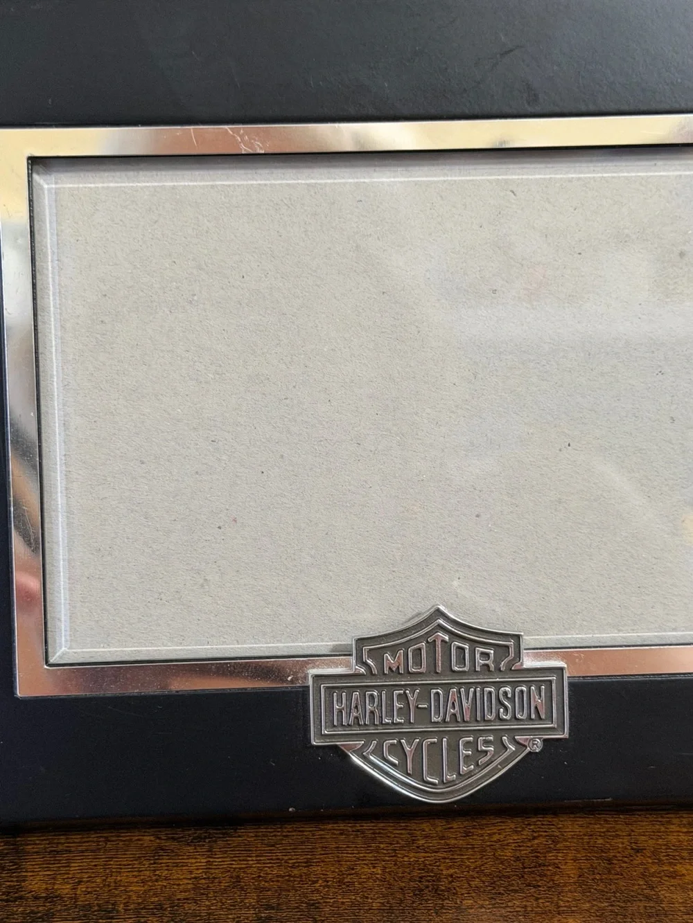 Harley-Davidson Black & Silver Logo Photo Frame. 6x4 Photo